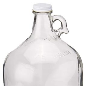 img 1 attached to FastRack 1 Gallon Glass Water Bottle with Metal Screw Cap – Clear, MN-TF9E-S1RA