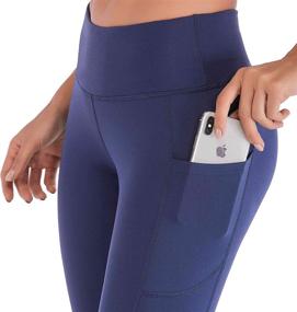 img 1 attached to 🩲 IUGA High Waist Yoga Pants: Stylish Capri Leggings with Pockets for Women