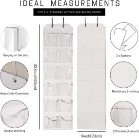img 2 attached to Crystal-Clear Over the Door Hanging Organizer with 12 Vinyl Pockets - Optimal Compartment Storage Solution for Bedroom, Closet, Bathroom, Pantry