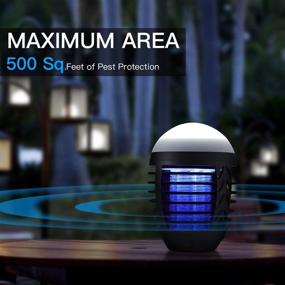 img 3 attached to Bug Zapper Mosquito Killer Fly Trap: Camping Lamp, Indoor/Outdoor Attractant, Cordless & Hangable