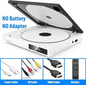 img 2 attached to 📀 Super Mini DVD Player: Portable Palm-Size, HDMI AV Output, All Region Free, HD 1080P, USB Supported