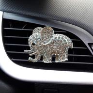 🐘 bling up your ride with jalii auto diamond elephant car air vent clip - silver logo