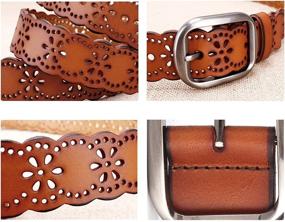 img 1 attached to 🌸 Stylish Leather Floral Western Women's Accessories by KaLeido: A Must-Have for Fashionable Ladies