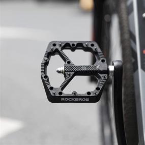 img 3 attached to ROCKBROS Flat MTB Bike Pedals with Nylon Fiber Platform for Road Mountain BMX Bicycles