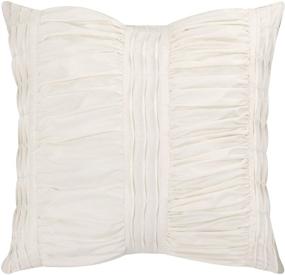 img 1 attached to Chic Home Hadassah 6 Piece Comforter Set - Striped Ruched Ruffled Bedding with Decorative Pillows and Shams - Queen Size in Beige