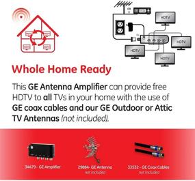 img 1 attached to 📡 Улучшите качество сигнала телевизора с помощью усилителя-разветвителя GE 4-х канального антенного усилителя для четкого и без пикселей просмотра на нескольких телевизорах.