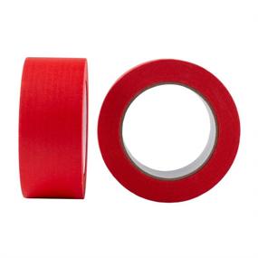 img 1 attached to 🔴 LICHAMP 4 Pack Red Painters Tape 2 inch Wide: High-Quality Red Masking Tape Bulk Multi Pack, 2 inch x 55 Yards x 4 Rolls (220 Total Yards)