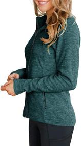 img 2 attached to 🧘 Jeemery Full Zip Women's Athletic Jacket: Slim Fit Workout Yoga Track Sports Jackets with Pockets, Ideal for Running and Outdoor Activities