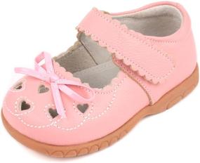 img 4 attached to Femizee Leather Design Princess Toddler Girls' Flat Shoes: Cute and Comfy!