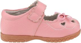 img 2 attached to Femizee Leather Design Princess Toddler Girls' Flat Shoes: Cute and Comfy!