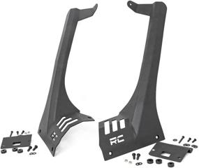 img 4 attached to 🚙 Rough Country 50" Upper Windshield Mounting Brackets | For 19-20 Jeep JL/JT- 70063 | Easy Installation & Secure Fit