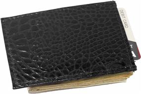 img 3 attached to 🐄 Authentic Cowhide Lizard Leather Men's Accessories with Magnetic Closure