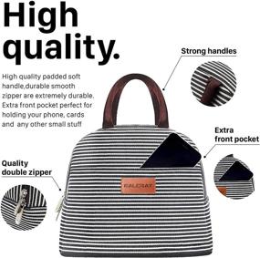 img 1 attached to 👜 Stylish and Insulated BALORAY Lunch Bag: The Perfect Tote Bag for Women's Lunch Box