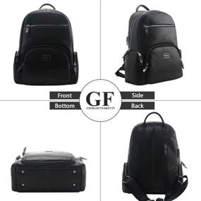 img 1 attached to Ultimate Anti-Theft Leather Satchel 🎒 Backpack: Waterproof Design for Secure Travels