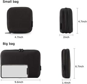 img 3 attached to 🎒 Сумка-органайзер BAGSMART 2-Pack для 7.9-дюймового iPad, кабелей, мыши, телефона, USB, SD-карты - черная сумка для гаджетов и упаковки для путешествий