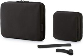 img 4 attached to 🎒 Сумка-органайзер BAGSMART 2-Pack для 7.9-дюймового iPad, кабелей, мыши, телефона, USB, SD-карты - черная сумка для гаджетов и упаковки для путешествий