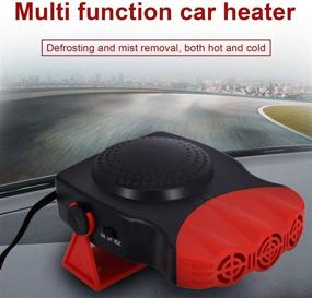 img 3 attached to 🚘 drtulz 2 in 1 Portable Car Heater & Cooling Function, Fast Heating Defroster Defogger 12V 150W, 3-Outlet Plug with Adjustable Thermostat in Cigarette Lighter