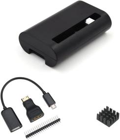 img 4 attached to 🖥️ Black Raspberry Pi Zero Case - Heat Sink & 3-in-1 Adapter Kit compatible with Raspberry Pi Zero W