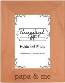 img 2 attached to 👨 Special Keepsake: Personalized Grandpa Gift Papa and Me Grandchild Engraved Wood Picture Frame - 4x6 Portrait Size