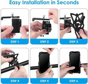 img 1 attached to TODARRUN Universal Bike Phone Mount, Motorcycle Phone Holder with 360° Rotation & Fall Prevention Silicone Bands - Compatible with iPhone X, Xs Max, Xr, 8, 8 Plus, Galaxy S9 - Fits Phones 3.5-7 inches