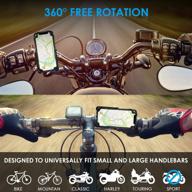 todarrun universal bike phone mount, motorcycle phone holder with 360° rotation & fall prevention silicone bands - compatible with iphone x, xs max, xr, 8, 8 plus, galaxy s9 - fits phones 3.5-7 inches logo