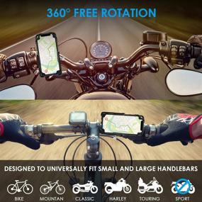 img 4 attached to TODARRUN Universal Bike Phone Mount, Motorcycle Phone Holder with 360° Rotation & Fall Prevention Silicone Bands - Compatible with iPhone X, Xs Max, Xr, 8, 8 Plus, Galaxy S9 - Fits Phones 3.5-7 inches
