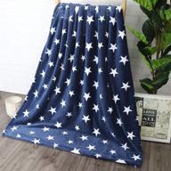 🌟 vigorspring navy star super soft throw blanket - cozy large fleece blanket for kids - all seasons microfibre plush throw boy blanket - 50x70 inch logo