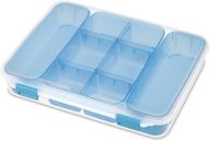 🐠 sterilite 14028606 see-through divided cases: organize efficiently with aquarium latches and freshwater tint trays in blue logo