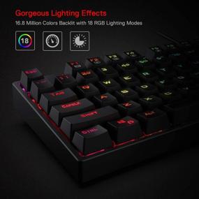 img 3 attached to Enhanced Redragon K582 SURARA RGB LED Backlit Mechanical Gaming Keyboard with 104 Keys, Tactile Blue Switches