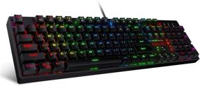 img 4 attached to Enhanced Redragon K582 SURARA RGB LED Backlit Mechanical Gaming Keyboard with 104 Keys, Tactile Blue Switches