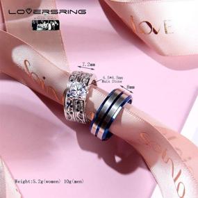 img 1 attached to 💍 КОМПЛЕКТ КОЛЬЦОВ LOVERSRING: Набор свадебных колец из двух колец: Обручальные кольца Человека и Женщины, обещающие кольца пары обручальных колец.