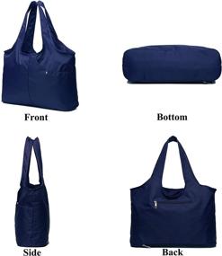 img 1 attached to Volcanic Waterproof Lightweight Water Resistant 8045_Dark Women's Handbags & Wallets for Hobo Bags