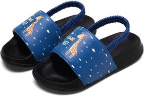 img 4 attached to Sandals Slippers Toddler Children Darkblue