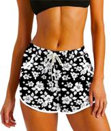 🌺 women's hawaiian tropical athletic shorts with convenient pockets logo