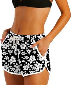 img 2 attached to 🌺 Women's Hawaiian Tropical Athletic Shorts with Convenient Pockets