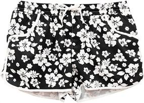 img 3 attached to 🌺 Women's Hawaiian Tropical Athletic Shorts with Convenient Pockets