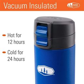 img 1 attached to 💧 GSI Outdoors Microlite 720 Flip: 24 fl.oz. Vacuum Insulated Stainless Steel Water Bottle for Ultimate Hydration