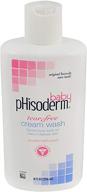 👶 phisoderm baby tear-free cream wash, 8 fl oz - alcohol-free, soap-free, dermatologist tested, allergy tested, powder fresh scent (pack of 3) - improved seo logo