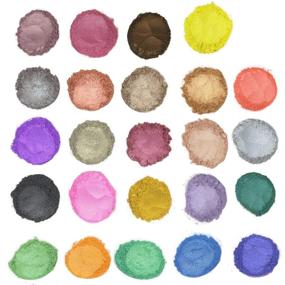 img 4 attached to 🎨 Versatile 24 Color Pigments Shimmer Mica Powder - Ideal for DIY Soap Making, Candle Making, Resin Dye, and Soap Molds (5g Each, 120g Total)