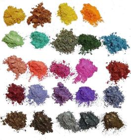 img 3 attached to 🎨 Versatile 24 Color Pigments Shimmer Mica Powder - Ideal for DIY Soap Making, Candle Making, Resin Dye, and Soap Molds (5g Each, 120g Total)