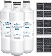 glacier fresh lt1000pc replacement water filter & lt120f fresh air filter combo - compatible with lt1000pc/pcs & mdj64844601, adq747935 adq74793504 - 3 pack логотип