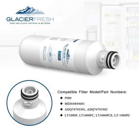 img 2 attached to GLACIER FRESH LT1000PC Replacement Water Filter & LT120F Fresh Air Filter Combo - Compatible with LT1000PC/PCS & MDJ64844601, ADQ747935 ADQ74793504 - 3 Pack