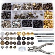 ultimate snap fasteners and leather rivets kit: perfect for leather craft, coat, down jacket, jeans wear logo