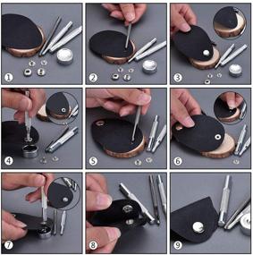img 2 attached to Ultimate Snap Fasteners and Leather Rivets Kit: Perfect for Leather Craft, Coat, Down Jacket, Jeans Wear