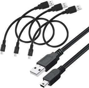 img 4 attached to 🔌 SaiTech IT 3-Pack USB 2.0 A to Mini 5-Pin B Cable for External HDDs, Cameras, Card Readers, MP3 Players, PS3 Controllers, GPS Receivers - Black, 1ft (35cm)