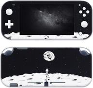 🚀 enhance your nintendo switch experience with belugadesign space switch skin - cool sticker wrap vinyl decal featuring galaxy spaceship, astronaut, and moon designs for switch lite (black white) logo