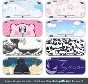 img 1 attached to 🚀 Enhance Your Nintendo Switch Experience with BelugaDesign Space Switch Skin - Cool Sticker Wrap Vinyl Decal featuring Galaxy Spaceship, Astronaut, and Moon Designs for Switch Lite (Black White)