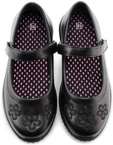 img 4 attached to 👠 Stylish and Comfortable Girls' Mary Jane Dress Shoes: Perfect for School Uniforms