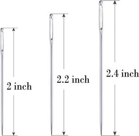 img 2 attached to 🧵 Set of 15 Large-Eye Hand Sewing Needles - Various Sizes (2.4&#34;, 2.2&#34;, and 2&#34;) for Easy Stitching