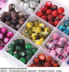 img 3 attached to 📿 Complete Glass Beads Jewelry Making Kit – 8MM Beads, Findings, String & More for DIY Bracelets, Earrings, Necklaces & Rings